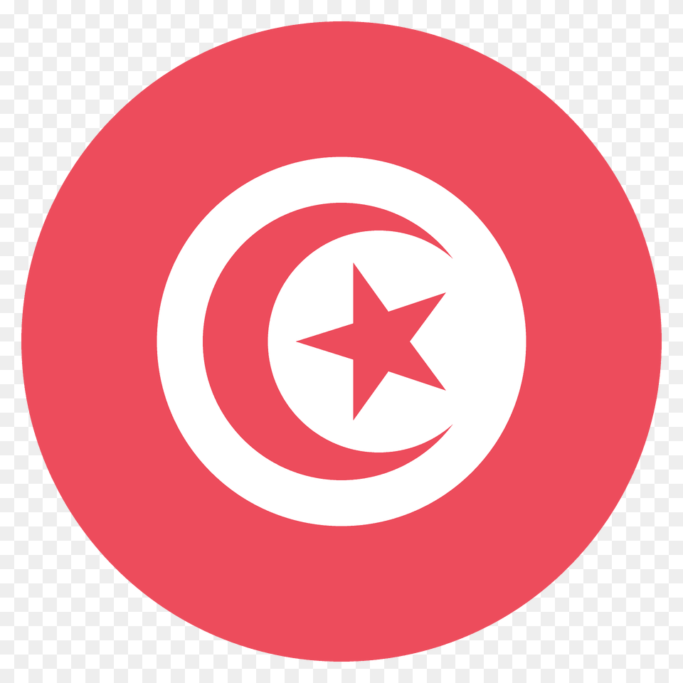 Tunisia Flag Emoji Clipart, Star Symbol, Symbol Free Png