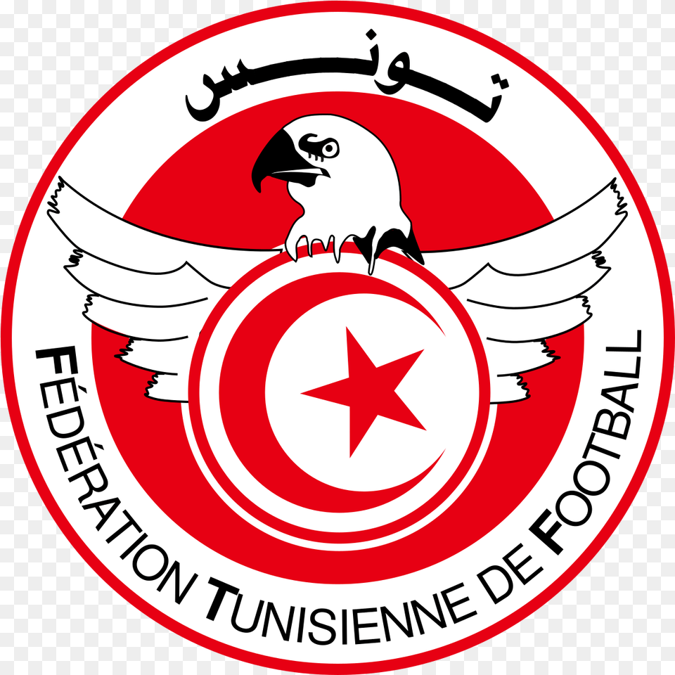 Tunisia Football Badge Hd Download Tunisia National Football Team Logo, Emblem, Symbol, Animal, Bird Free Png