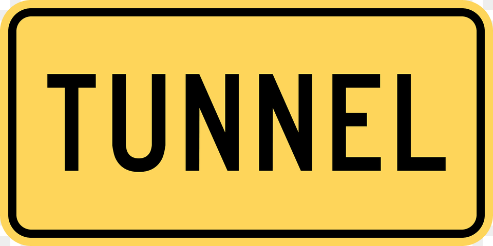 Tunnel Ahead Sign In British Columbia Clipart, Symbol, License Plate, Transportation, Vehicle Free Png