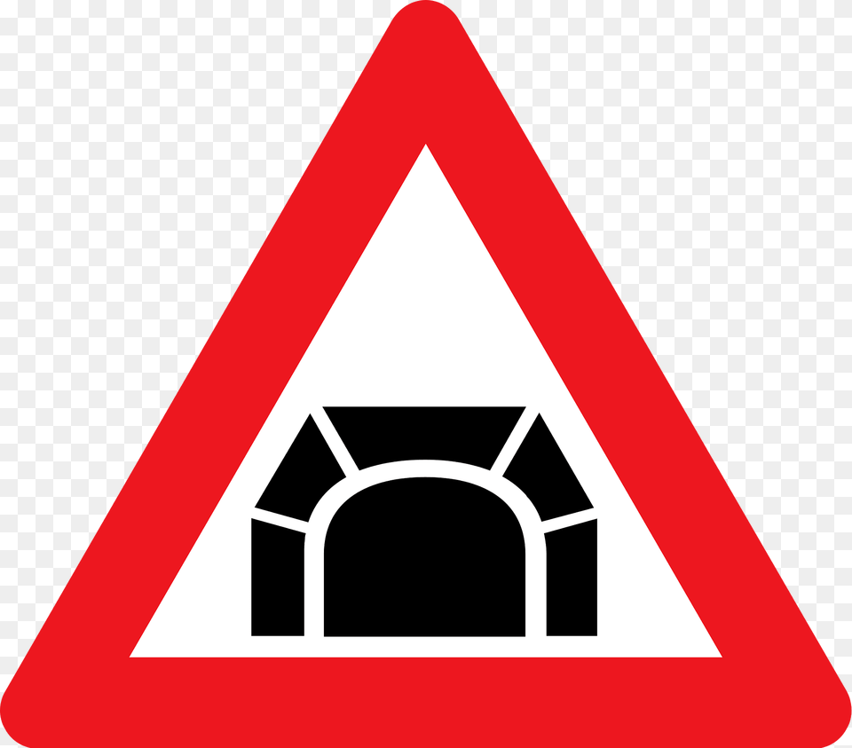 Tunnel Ahead Sign In Denmark Clipart, Symbol, Road Sign Free Png