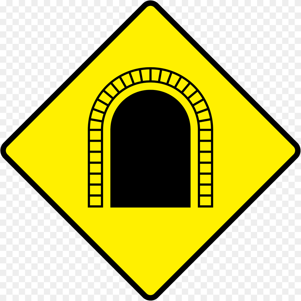 Tunnel Ahead Sign In Ireland Clipart, Symbol, Road Sign, Disk Png Image