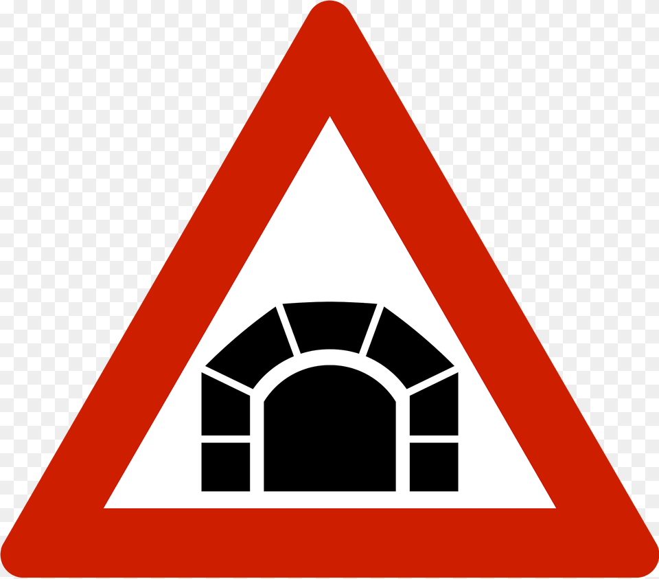 Tunnel Ahead Sign In Norway Clipart, Symbol, Road Sign Free Transparent Png
