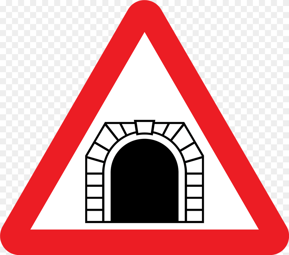 Tunnel Ahead Sign In Uk Clipart, Symbol, Road Sign, Dynamite, Weapon Free Png Download