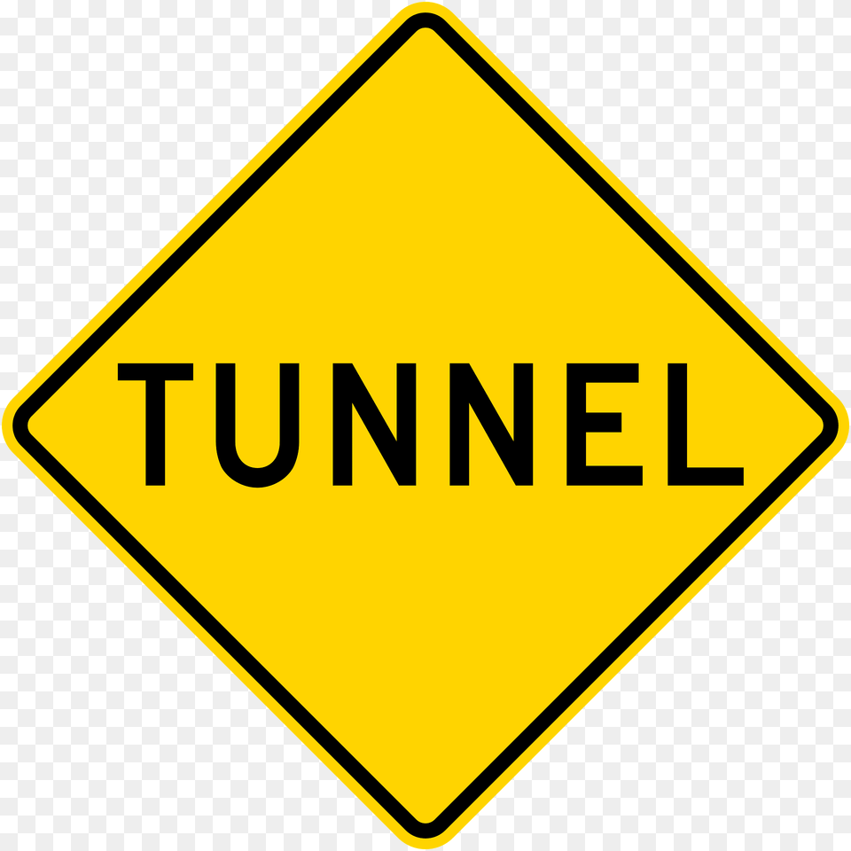 Tunnel Ahead Sign In United States Clipart, Symbol, Road Sign Png