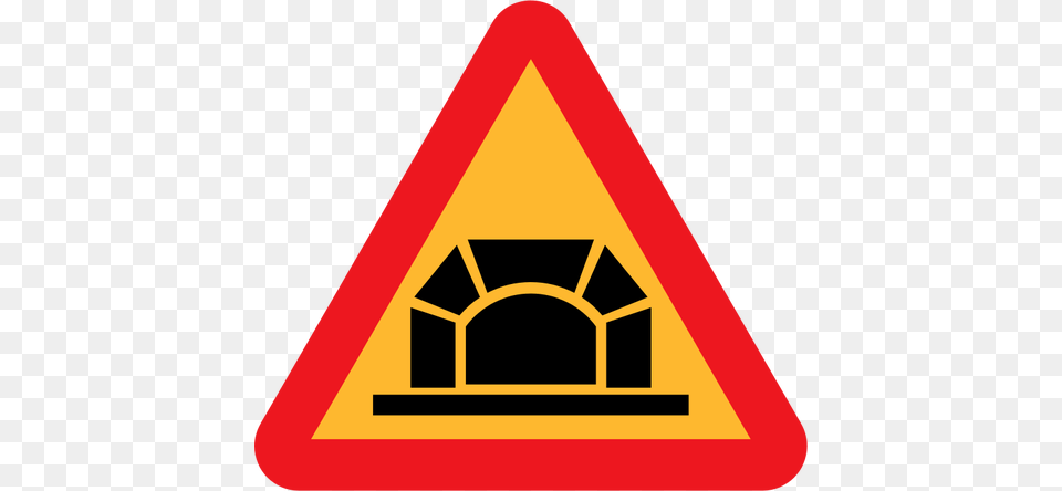 Tunnel Road Sign Vector Clip Art, Symbol, Road Sign, Dynamite, Weapon Free Transparent Png