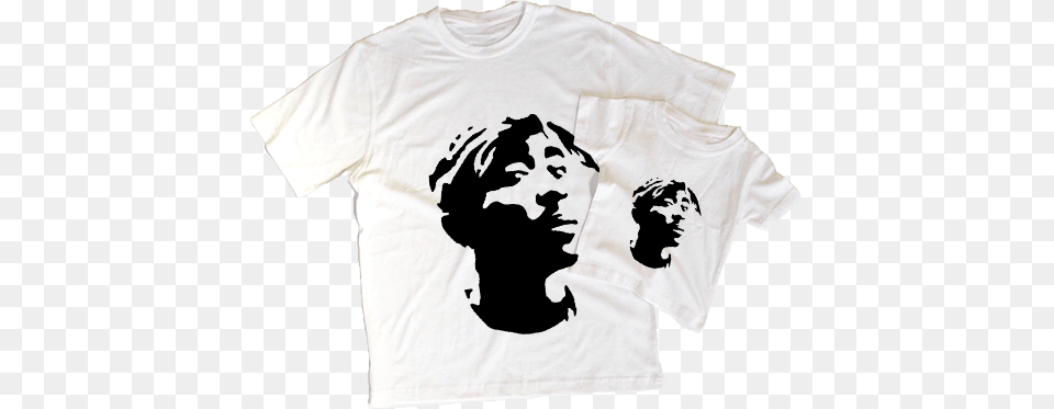 Tupac Matching T Shirt Set 2pac Black And White, T-shirt, Clothing, Person, Man Free Transparent Png