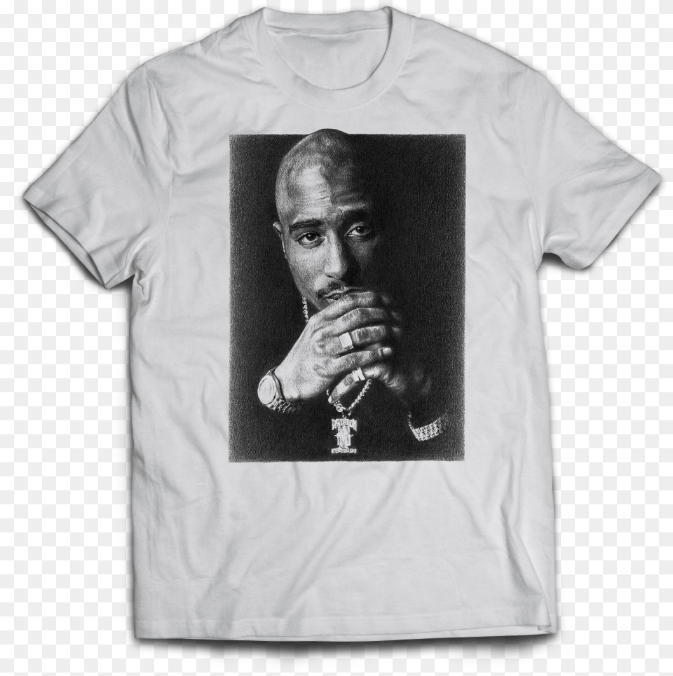 Tupac Mockup Tupac Shakur Portrait Original 18quot X 24quot Sketch Print, T-shirt, Clothing, Person, Man Free Png