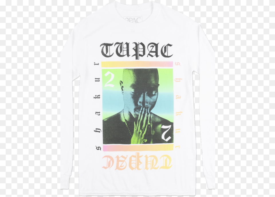 Tupac Old English Long Sleeve Shirt Mens 2pac Hip Hop Tupac Only God Can Judge Me Music Poster Print, T-shirt, Clothing, Long Sleeve, Person Free Png Download