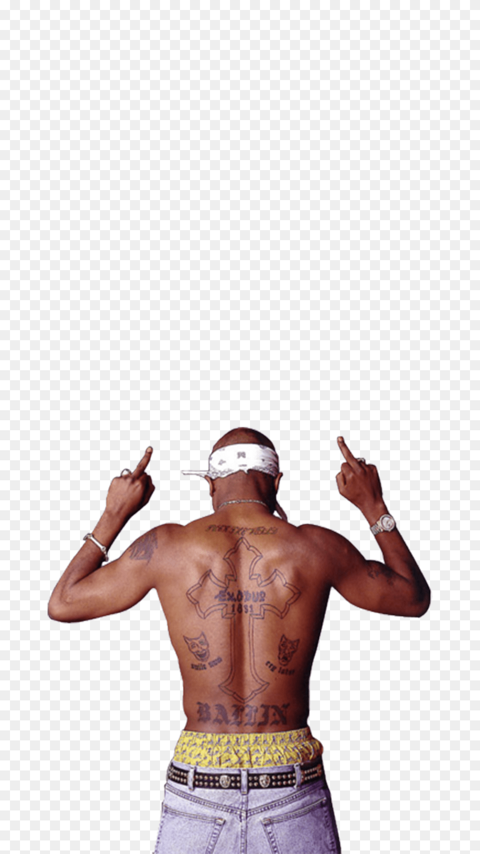 Tupac Shakur, Tattoo, Back, Body Part, Skin Png Image