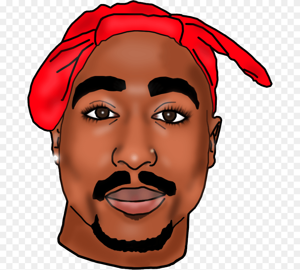 Tupac Shakur Head, Person, Portrait, Photography Free Png Download