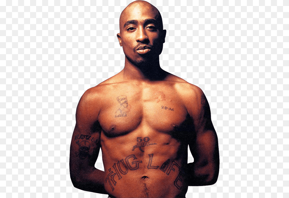 Tupac Shakur Images Tattoo, Skin, Person, Man Free Png Download