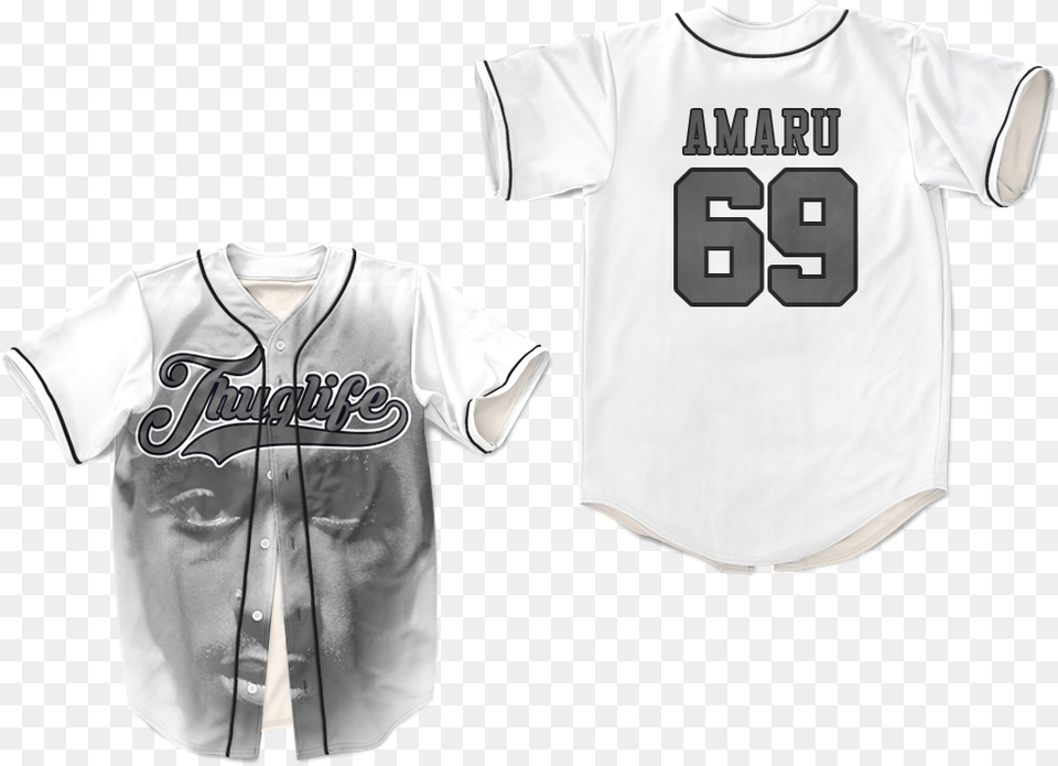 Tupac Shakur Makaveli Los Angeles Thug Life Baseball Jersey Amaru Dye Sub Short Sleeve, Clothing, Shirt, T-shirt Free Transparent Png