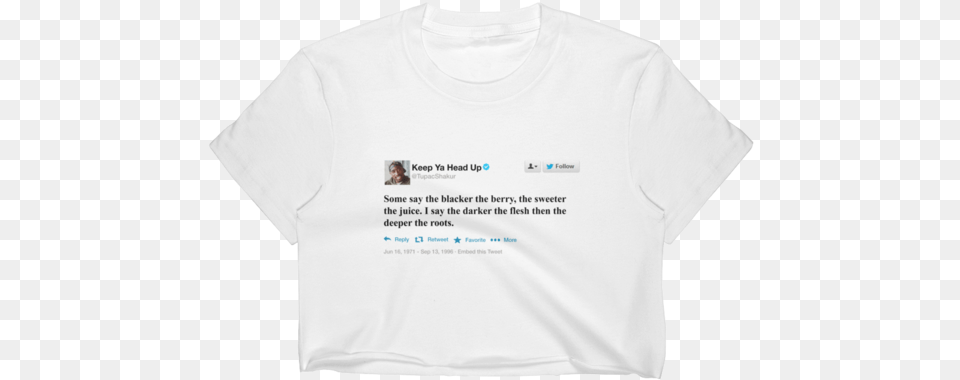 Tupac Tweet Crop Top Crop Billie Eilish White Tank Top, Clothing, T-shirt, Shirt, Person Free Transparent Png