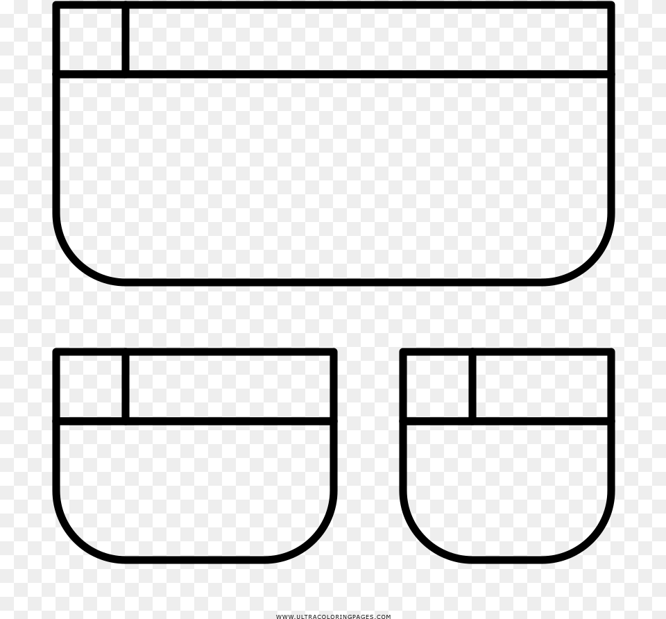 Tupperware Coloring, Gray Free Png