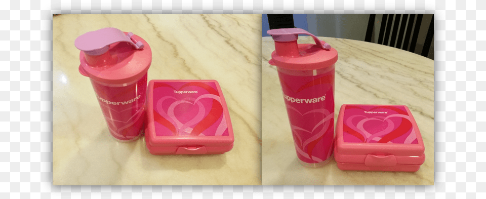 Tupperware Sweet Love Valentine Tumbler 470ml Amp Sandwich Water Bottle, Shaker, Water Bottle Png Image