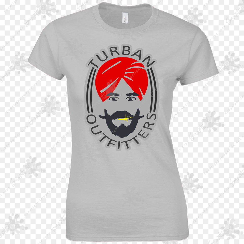 Turban Outfitters Ladies T Shirt Grey Illustration, Clothing, T-shirt, Face, Head Png Image