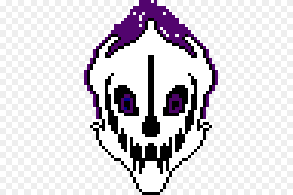 Turbo Gaster Blaster Pixel Art Maker, Stencil, Purple, Qr Code Free Png