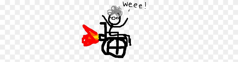 Turbo Granny In Wheelchair Is Ready To Take Off Drawing, Knot Free Transparent Png