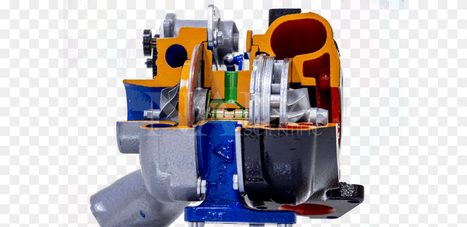 Turbocharger Cut Away Variable Geometry With Electronic Boost Controller, Bulldozer, Machine, Art Png