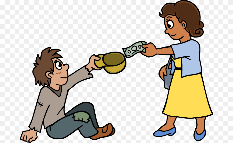 Turd Helping Poor People Clipart Vippng Helping Poor Cartoon, Baby, Person, Book, Comics Free Png
