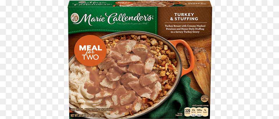 Turkey And Stuffing Marie Callender39s Meals For Two, Food, Meal, Dinner, Meat Png