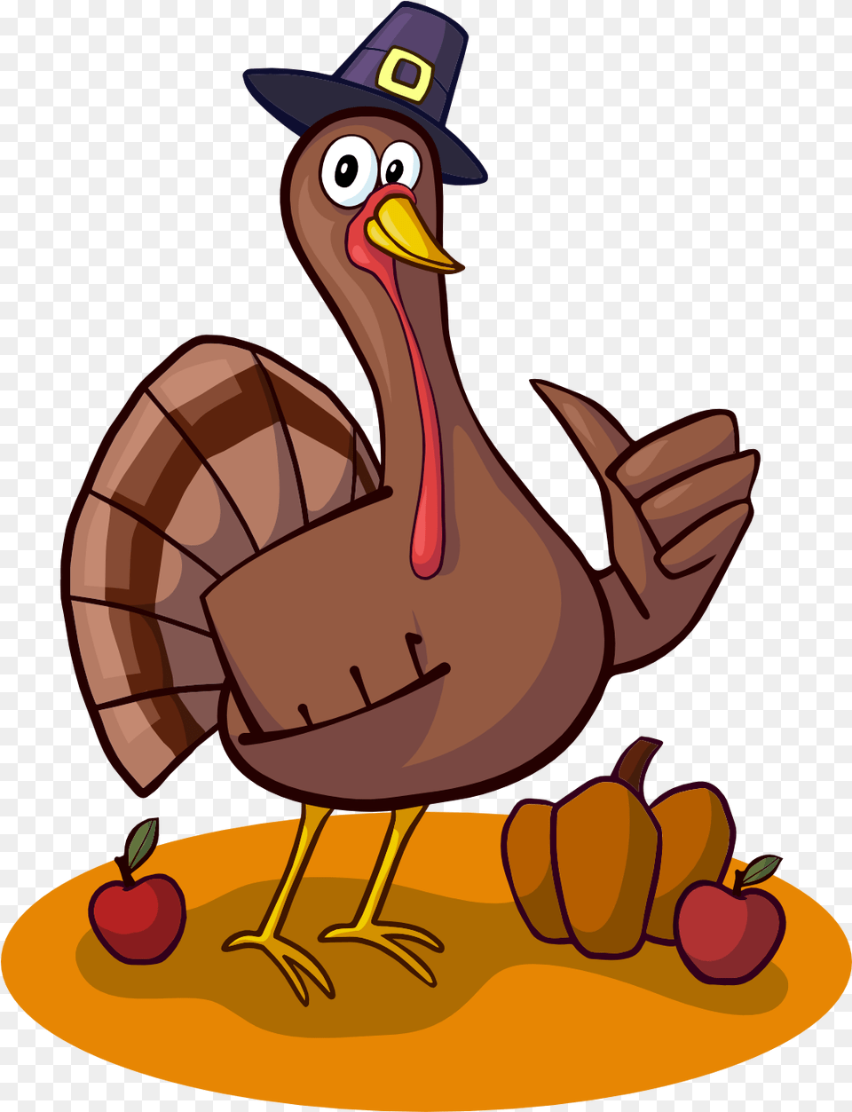 Turkey Cartoon Thumbs Up Turkey, Animal, Beak, Bird, Fish Free Png Download