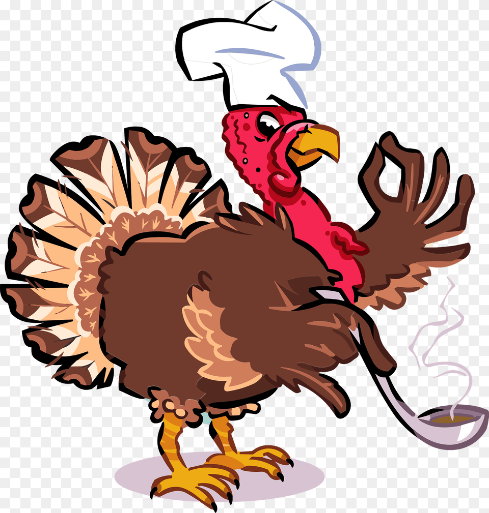 Turkey Chef Clipart, Animal, Bird, Poultry, Person Free Png