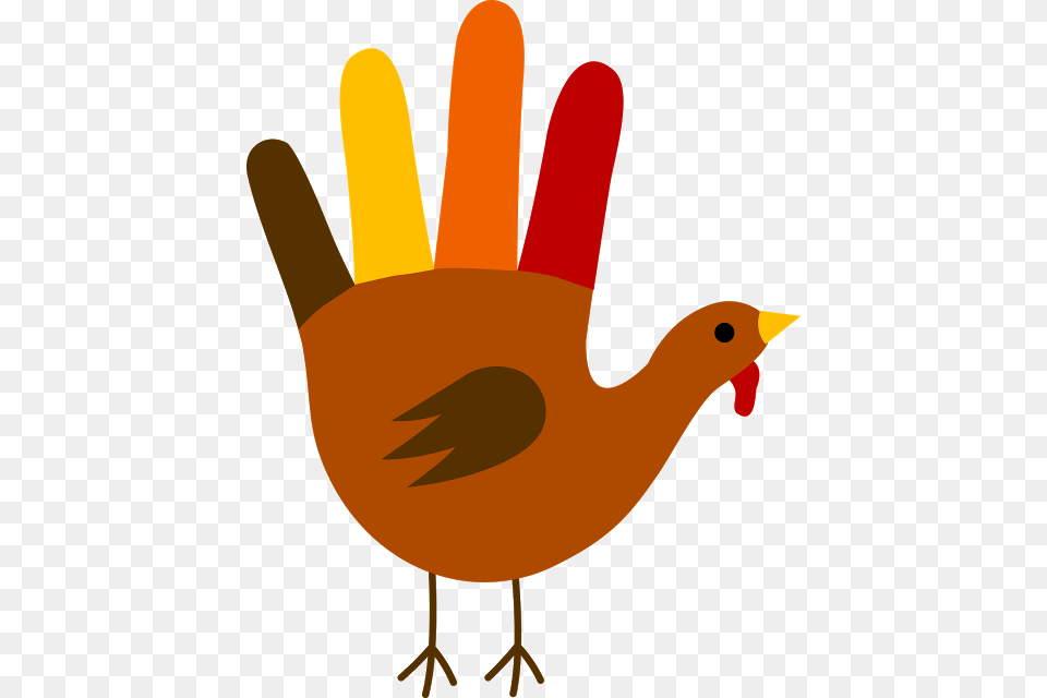 Turkey Clip Art Hand Turkey, Animal, Beak, Bird, Finch Png Image