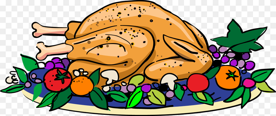 Turkey Clipart And Animations Thanksgiving Turkey Food Clipart, Dinner, Meal, Roast, Turkey Dinner Free Png