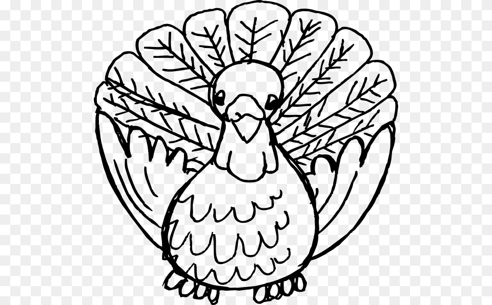 Turkey Clipart Black And White, Gray Png