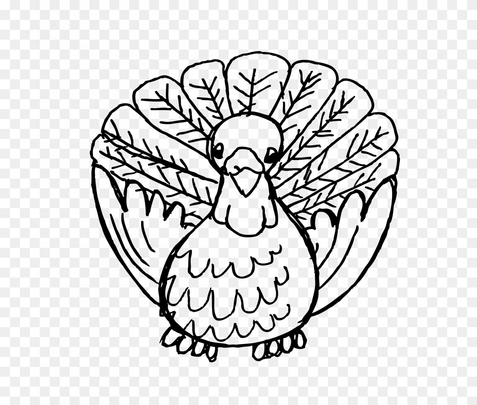 Turkey Clipart Black And White Turkey Clip Clipart Thanksgiving Drawing Black And White, Gray Png