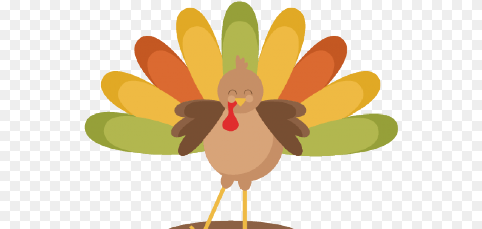 Turkey Clipart Cute Transparent Background Thanksgiving Clipart, Animal, Bird Png Image