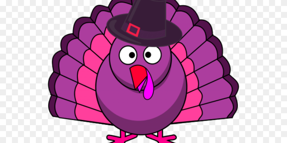 Turkey Clipart Pink Thanksgiving Turkey Clipart, Clothing, Hat, Purple, Dynamite Free Png Download