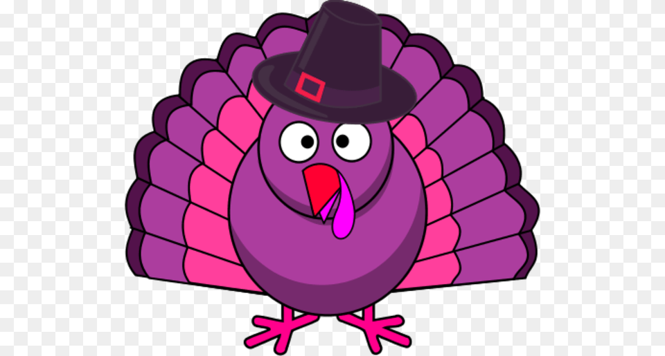 Turkey Clipart Pink Turkey, Clothing, Hat, Purple, Dynamite Free Png Download