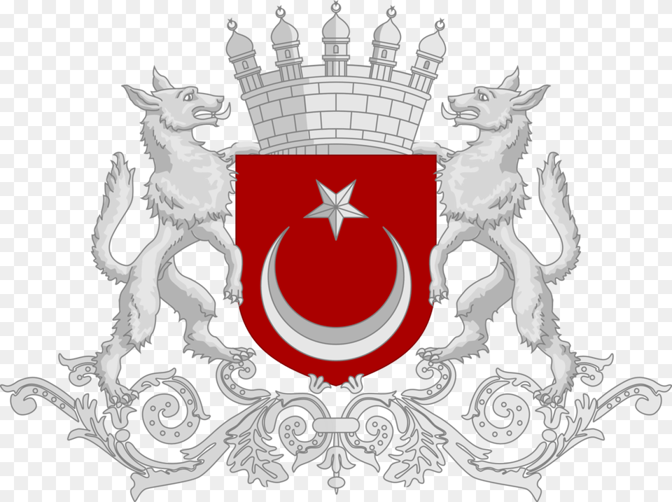 Turkey Coat Of Arms By Soaringaven D8a5dv6 Turkish Coat Of Arms, Emblem, Symbol, Animal, Canine Free Png Download