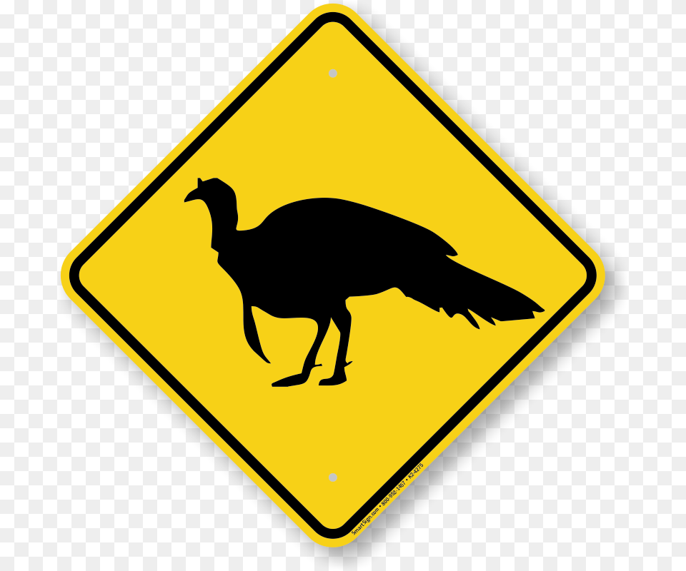 Turkey Crossing Slow Down Turkey Xing Signs, Sign, Symbol, Road Sign, Blackboard Png Image