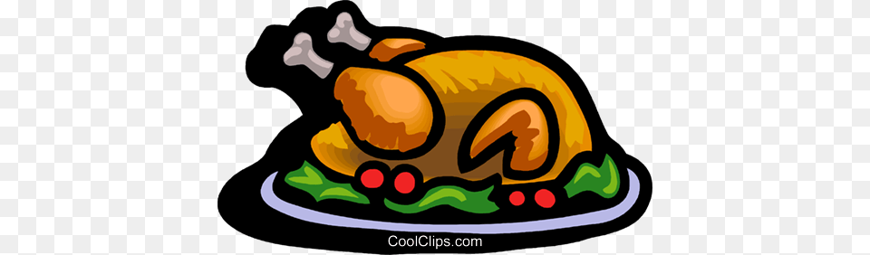 Turkey Dinner Royalty Vector Clip Art Illustration, Food, Meal, Roast, Turkey Dinner Free Png