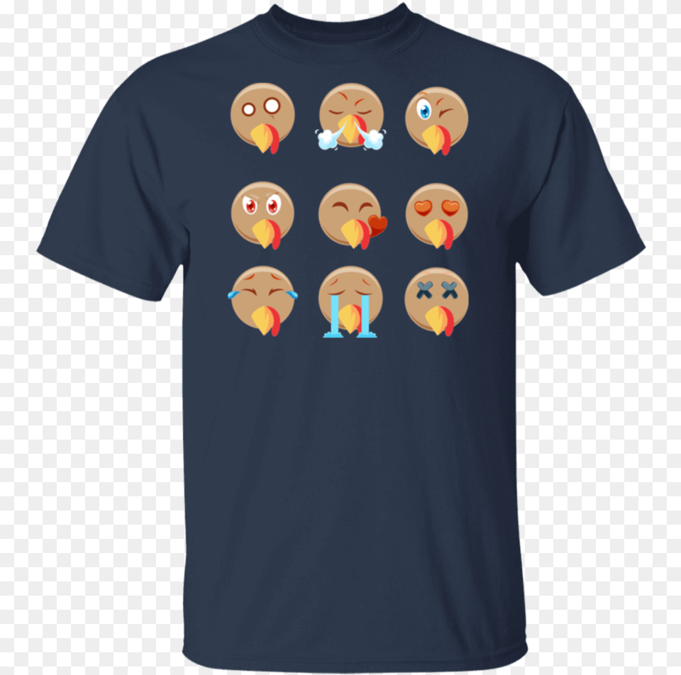 Turkey Emoji Emoticon Funny Cute Thanksgiving Shirt T Shirt, Clothing, T-shirt, Animal, Bird Free Png Download