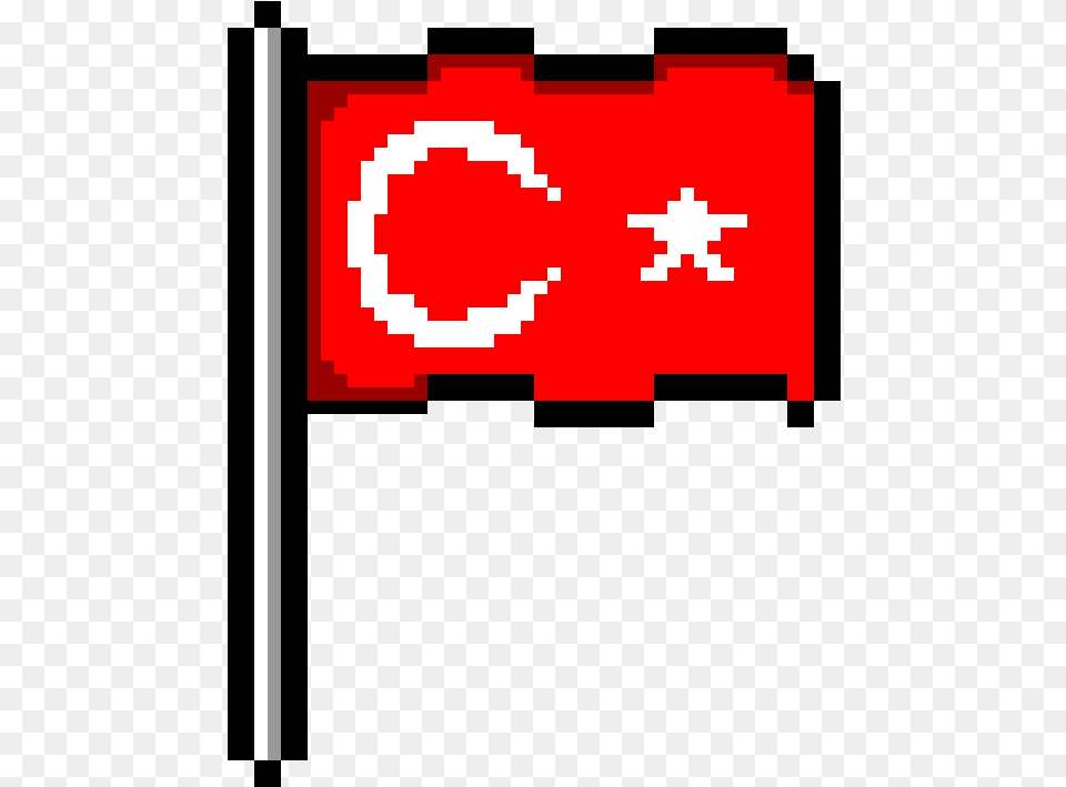 Turkey Flag Pixel Art, First Aid Free Png