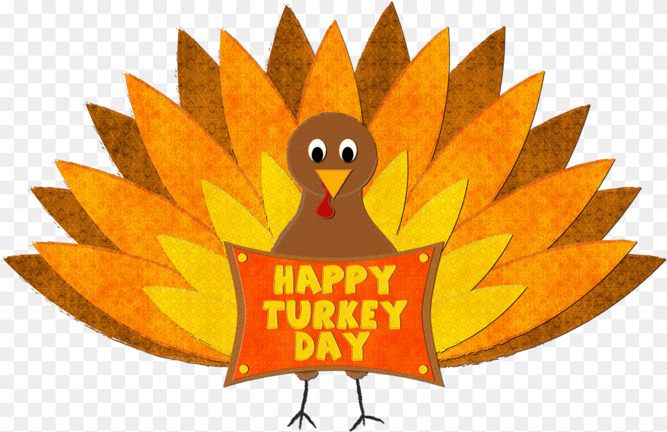 Turkey Happy Thanksgiving Transparent, Leaf, Plant, Logo, Badge Png Image