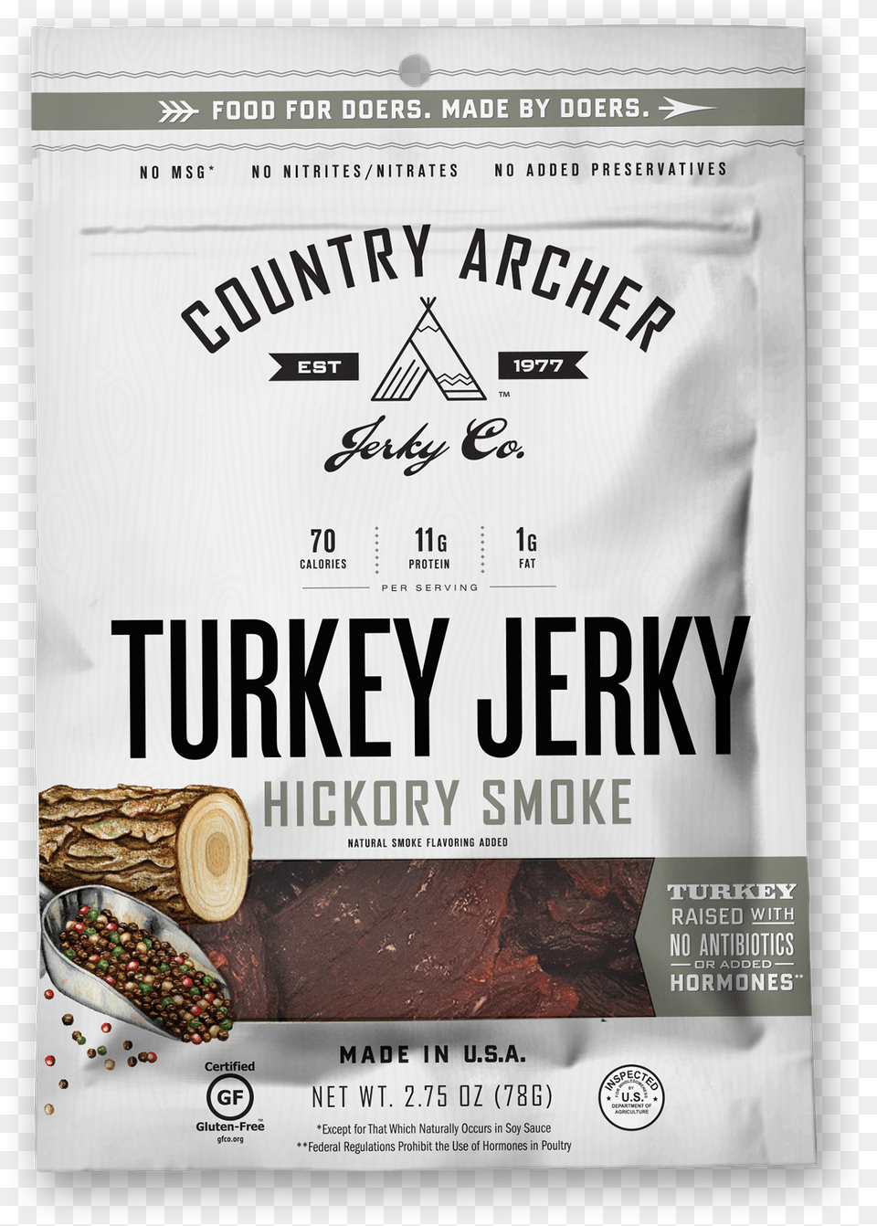 Turkey Jerky Hickory Smoke Turkey Jerky, Advertisement, Poster, Food, Sweets Png Image