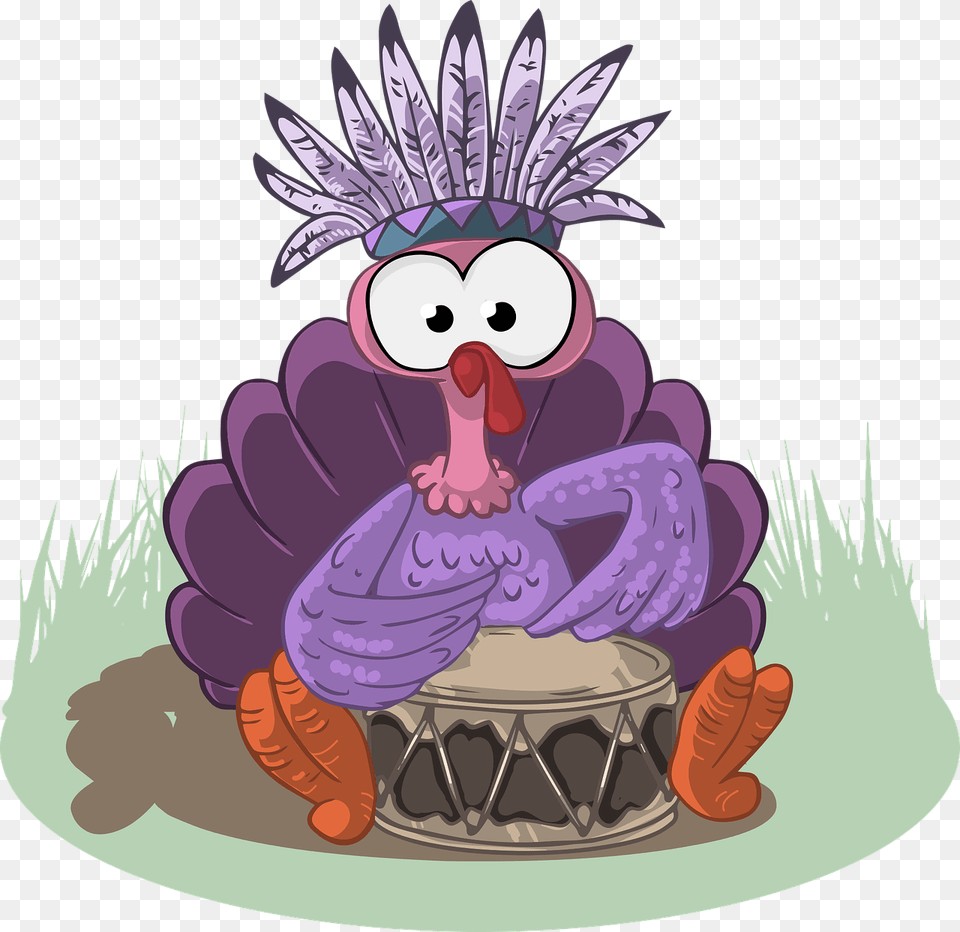 Turkey Playing Drums, Purple, Book, Comics, Publication Png Image
