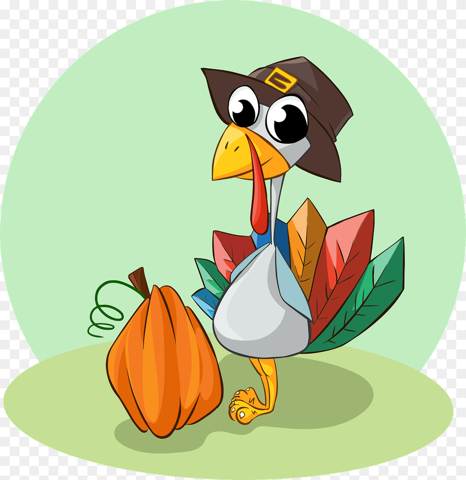Turkey Pumpkin Hat Picture Dia De Accion De Gracias En Ingles, Cartoon Free Png Download