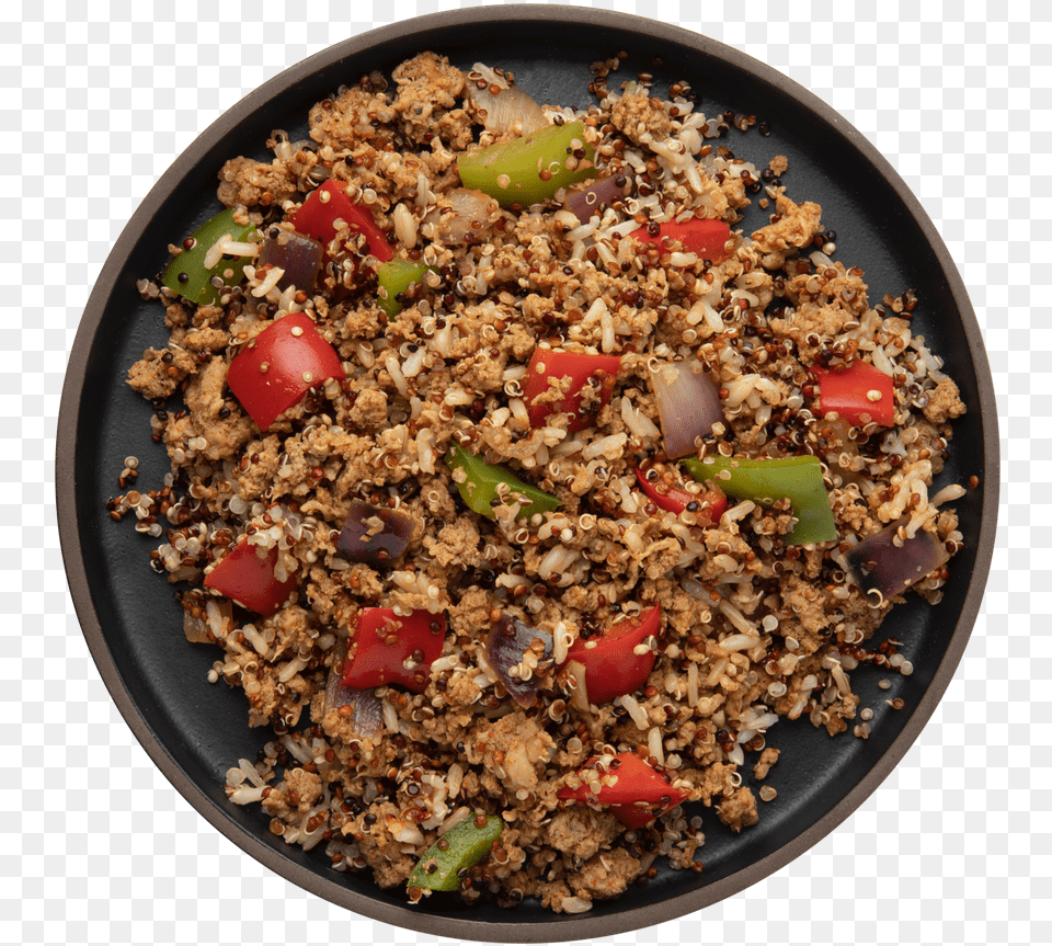 Turkey Quinoa Hash Sisig, Plate, Food, Produce, Grain Free Png