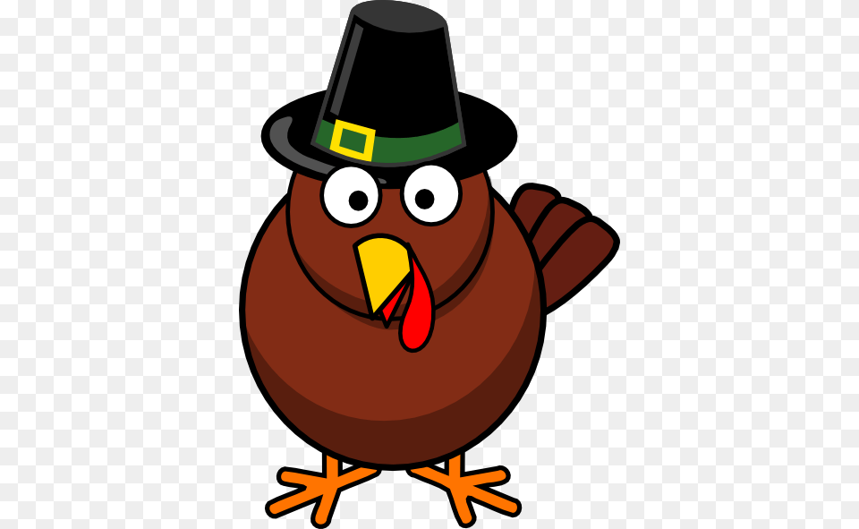 Turkey With Pilgrim Hat Clip Art, Animal, Beak, Bird, Clothing Free Png