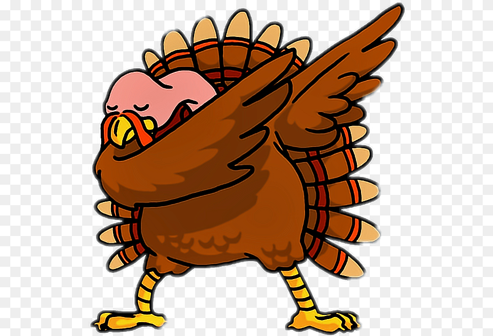 Turkeydabdancechecking Sticker By Mariomix Turkey On Beach Cartoon, Animal, Bird, Chicken, Fowl Png Image