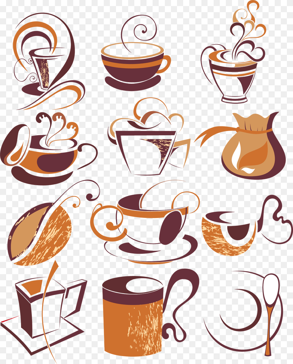 Turkish Coffee Cappuccino Cafe Coffee Cup Coffee Cup Kitchen Vinyl Sticker Wall Art Black, Saucer, Beverage, Coffee Cup, Pottery Png