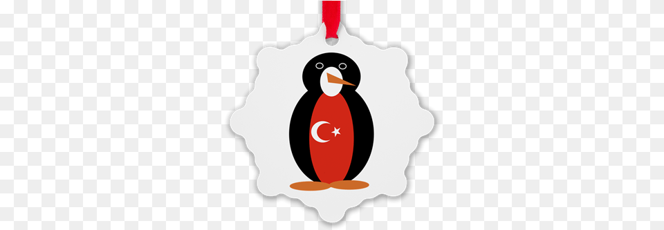Turkish Flag Penguin Ornament Flag, Animal, Bird, Nature, Outdoors Free Png Download