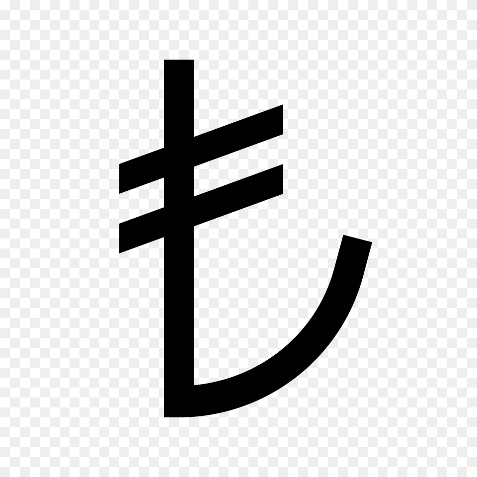 Turkish Lira Icon, Gray Png