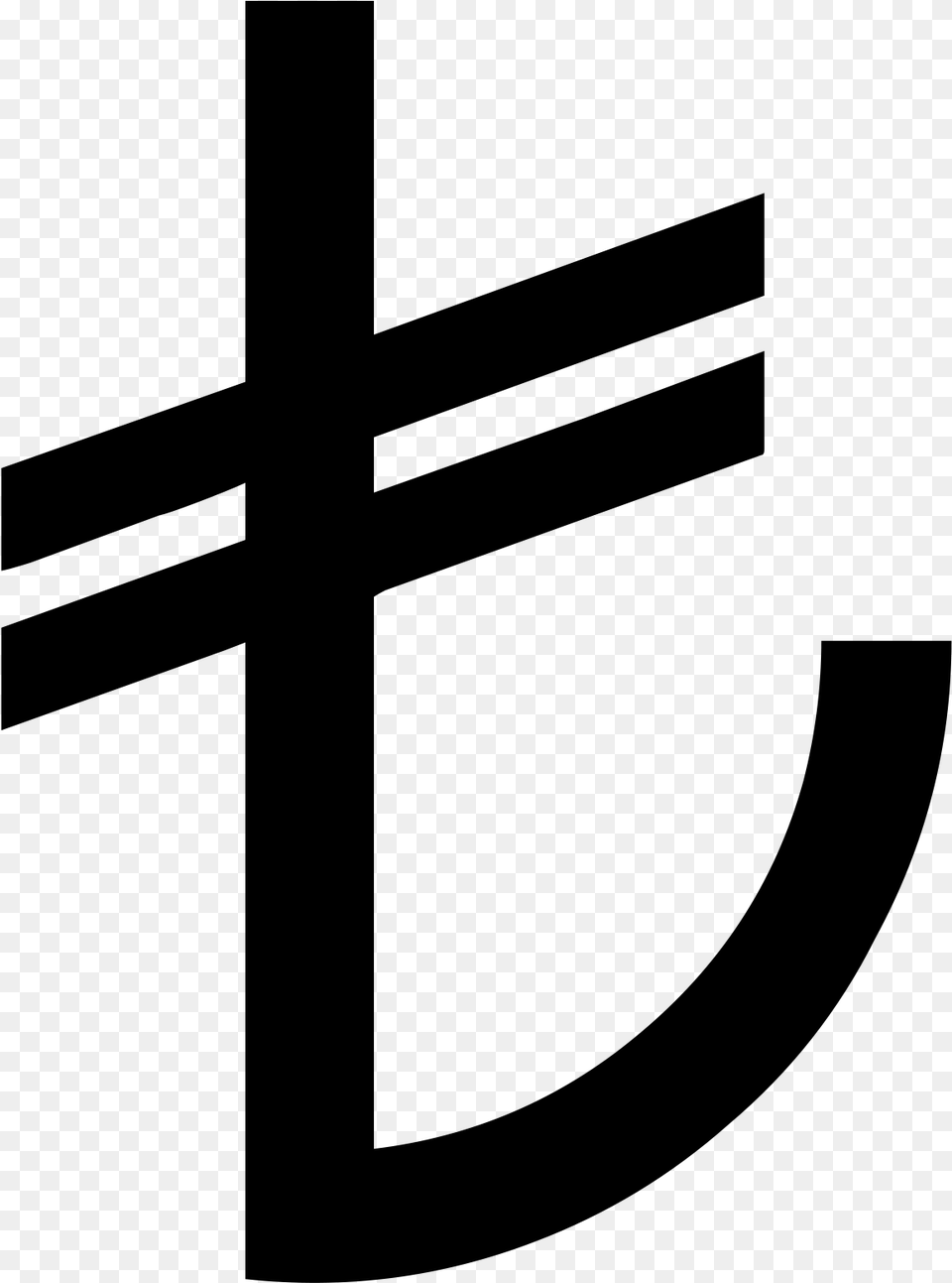 Turkish Lira Symbol, Gray Png Image